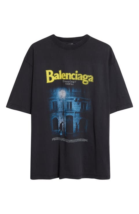 Medium Fit Distressed The Address Graphic T-Shirt