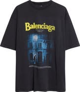 Balenciaga Medium Fit Distressed The Address Graphic T-Shirt