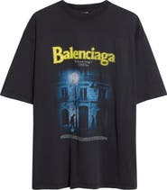Balenciaga Medium Fit Distressed The Address Graphic T-Shirt