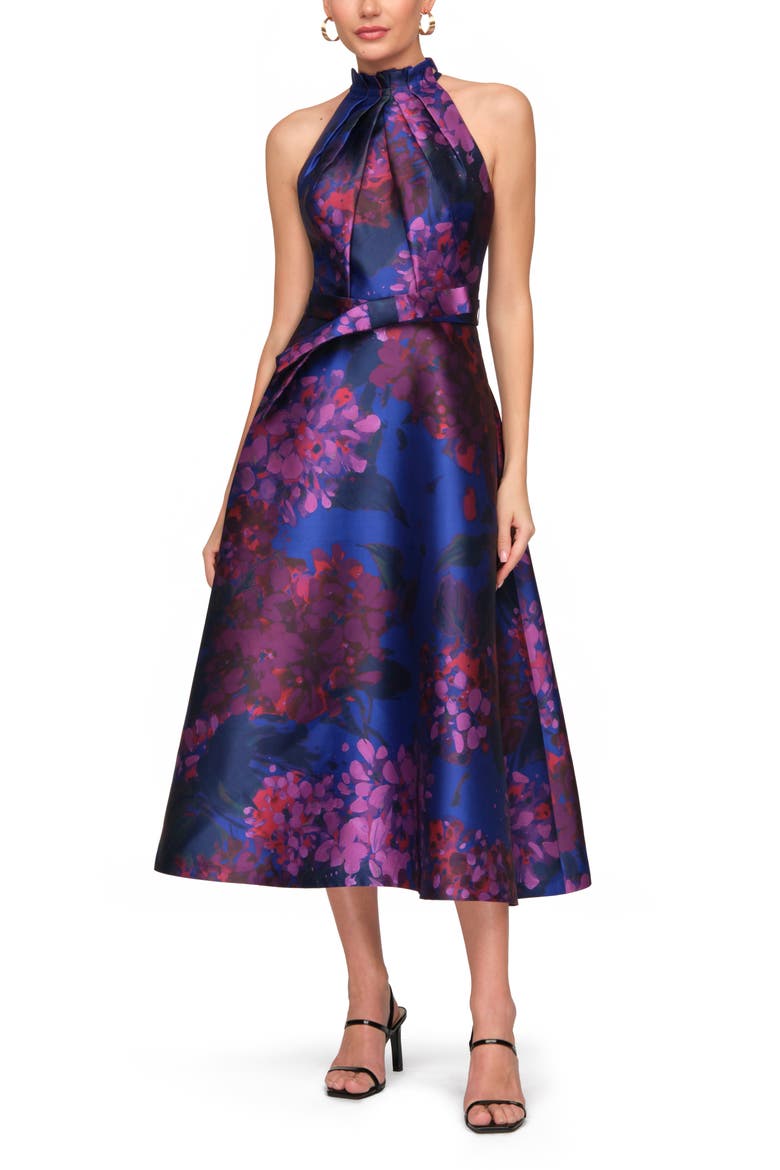 Naomi A-Line Cocktail Dress, Main, color, MAGENTA MULTI