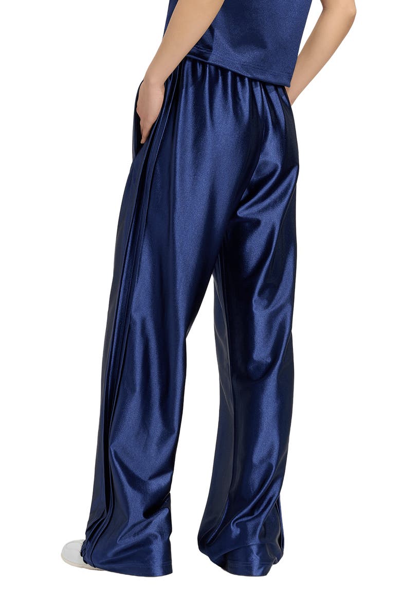 Satin Wide Leg Pants, Alternate, color, DARK BLUE