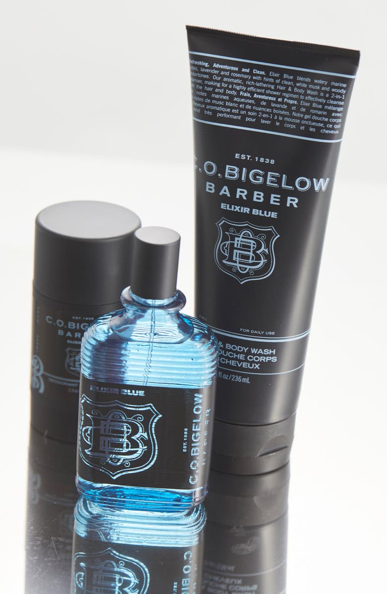 C.O. Bigelow Elixir Blue Apothecary Box, Cologne + Hair & Body Wash $62 Value, Alternate, color, 