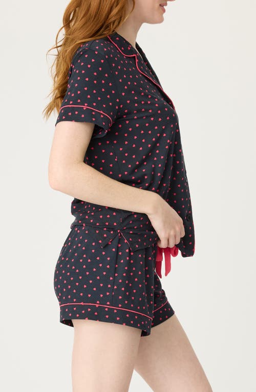 Shop Pj Salvage Sweet Dreams Jersey Short Pajamas In Black