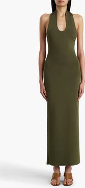 Khaite Mahi Halter Milano Knit Dress
