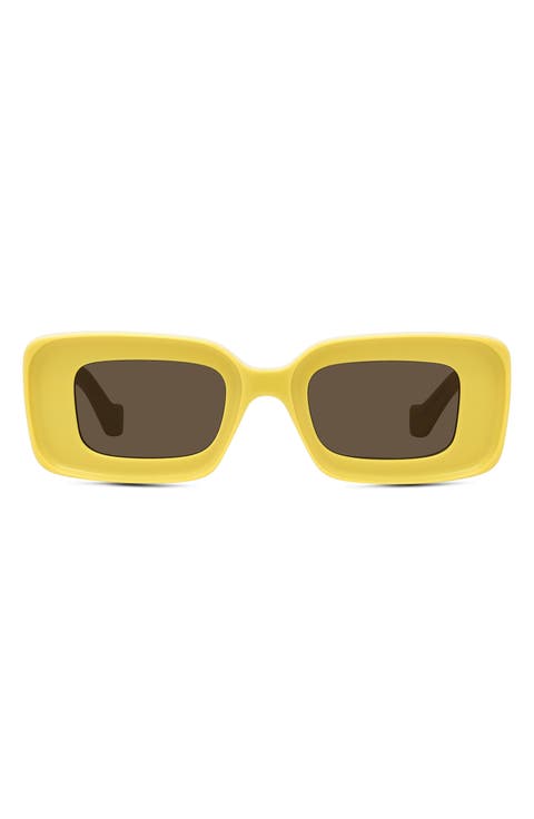 Chunky Anagram 46mm Rectangular Sunglasses