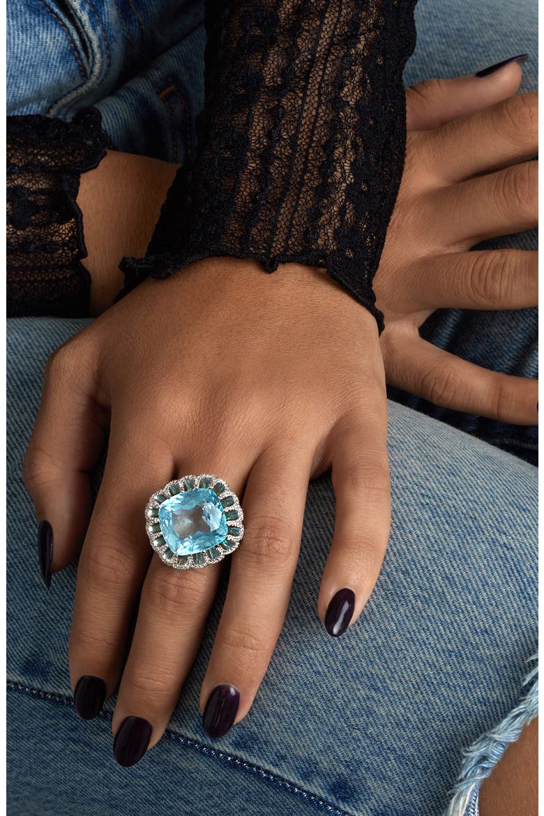 Aquamarine & Diamond Ring, Alternate, color, 18K WHITE GOLD