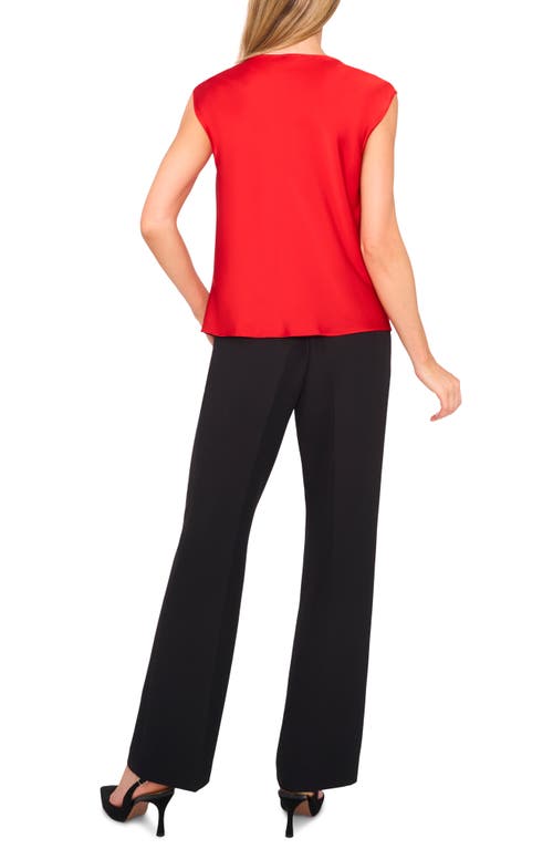 Halogenr Halogen(r) Cowl Neck Sleeveless Top In Red