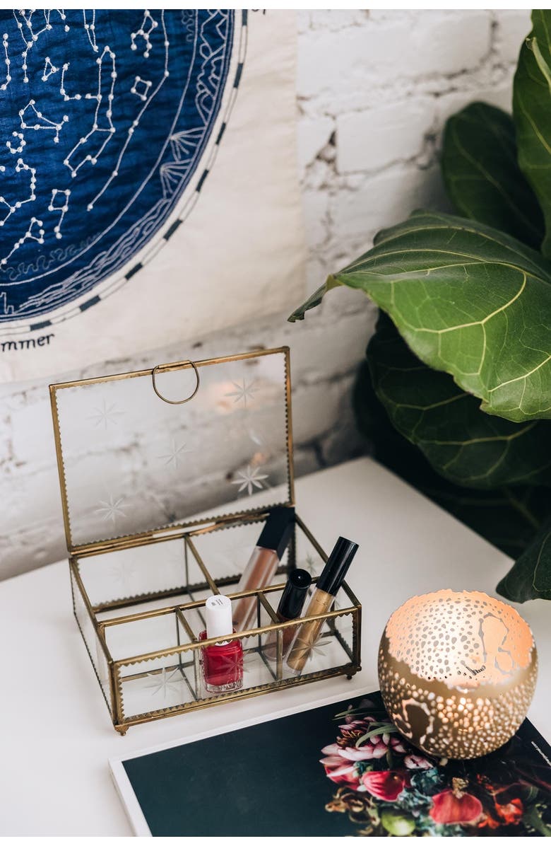 Ten Thousand Villages Sweet Star Box, Alternate, color, Metallic Gold