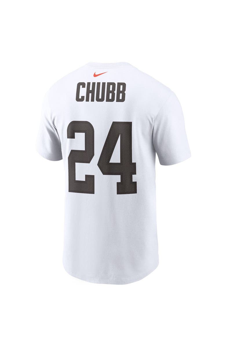 Nike Men's Nike Nick Chubb White Cleveland Browns Player Name & Number T-Shirt, Alternate, color, 