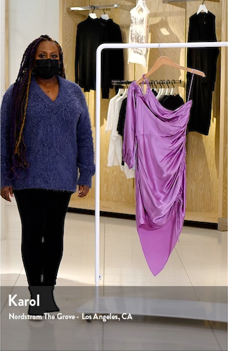 Nakita One Shoulder Asymmetric Silk Dress, sales video thumbnail