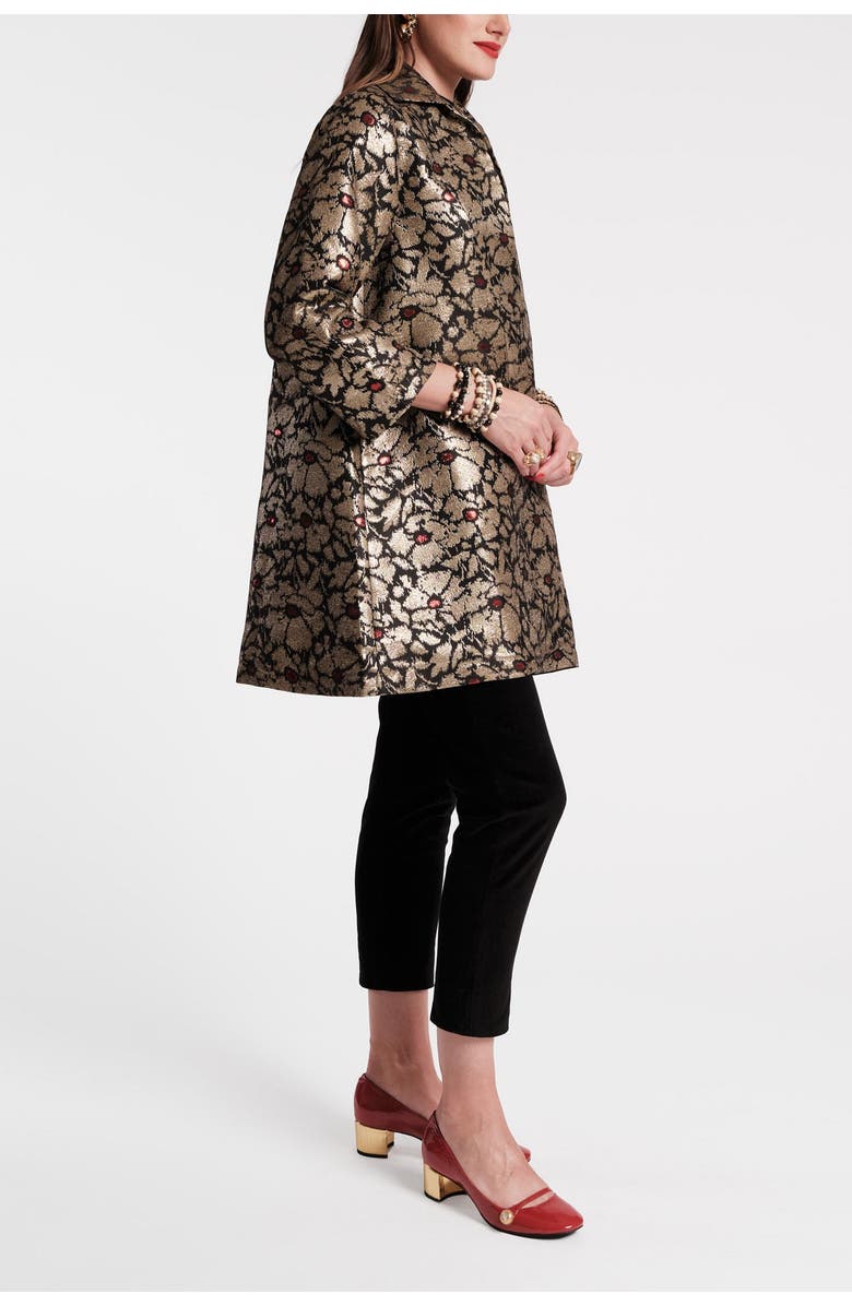 Frances Valentine Cornelia Swing Jacket Winter Anemone Jacquard, Alternate, color, 