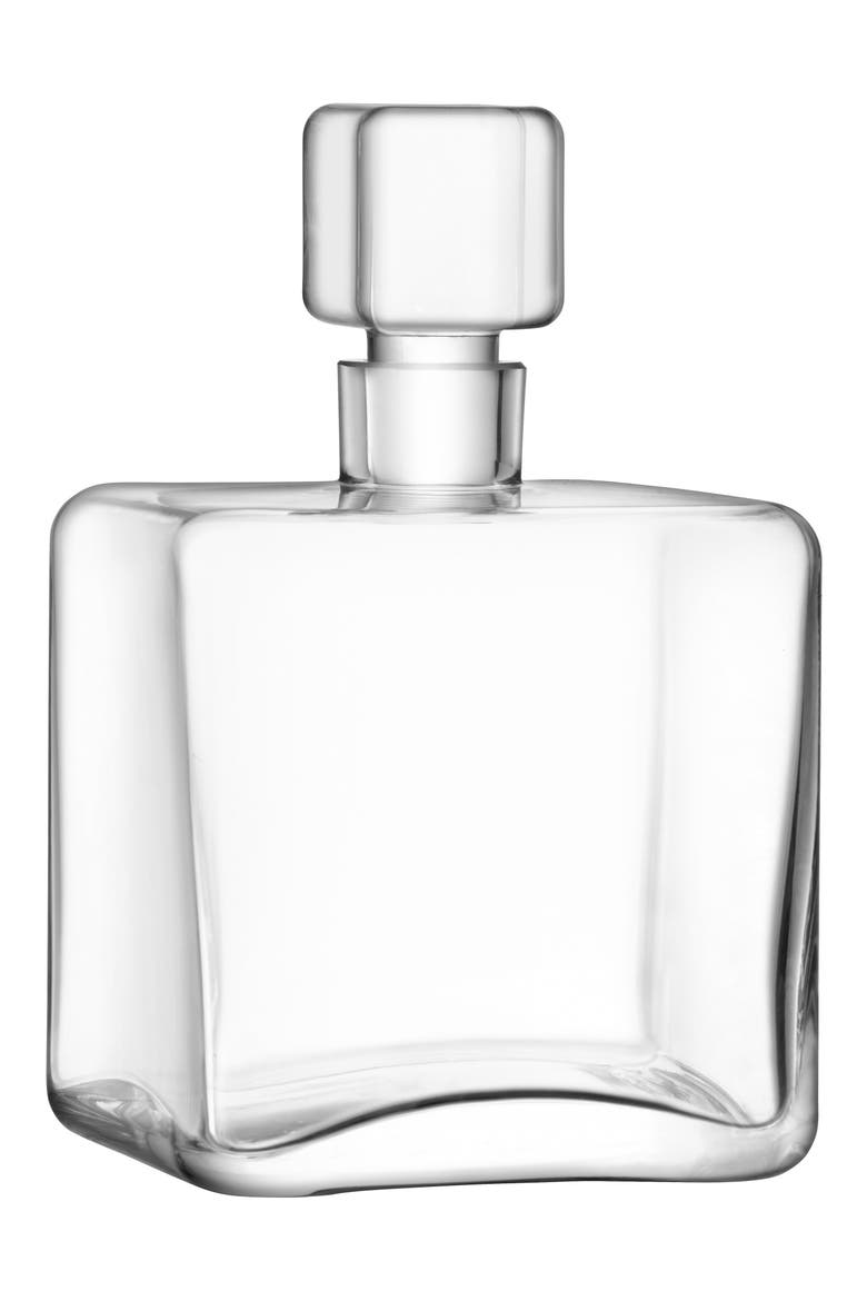 Cask Square Decanter, Main, color, CLEAR