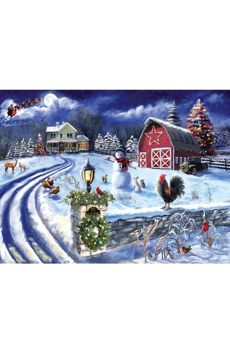 Sunsout Holiday Farm Road 500 piece Jigsaw Puzzle for Adults, Alternate, color, Multicolor