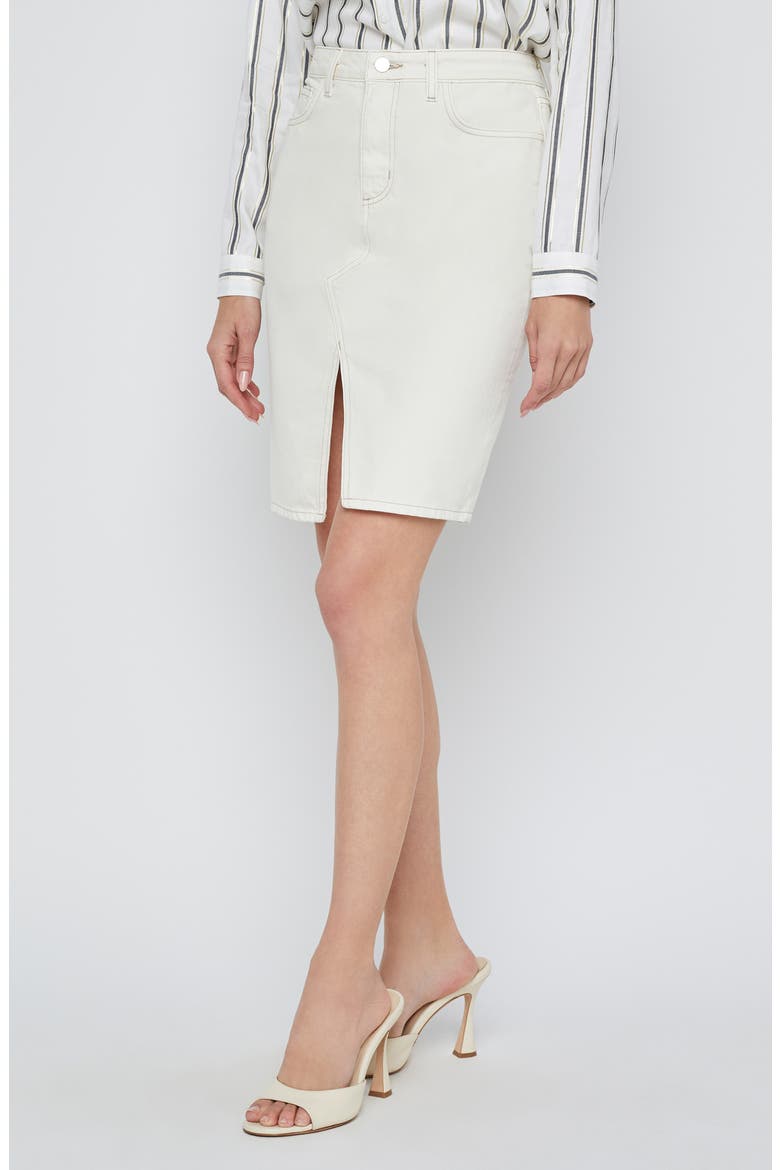 Tylee Denim Skirt, Alternate, color, MACADAMIA