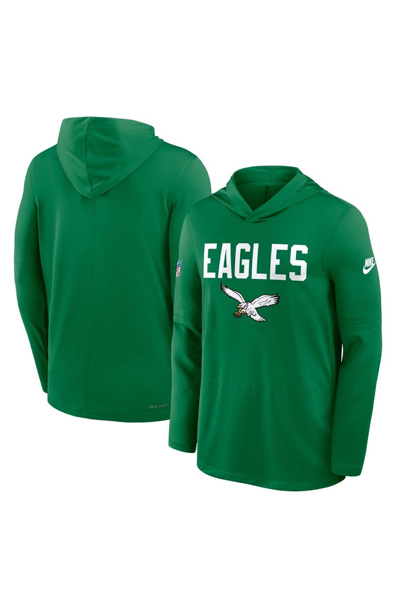 Nike Men's Nike Green Philadelphia Eagles Alt Pack Pass Accuracy Performance Long Sleeve Hoodie T-Shirt, Alternate, color, Green