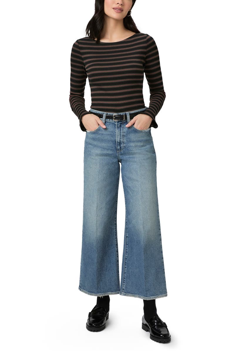 PAIGE Anessa High Waist Ankle Wide Leg Jeans, Alternate, color, 