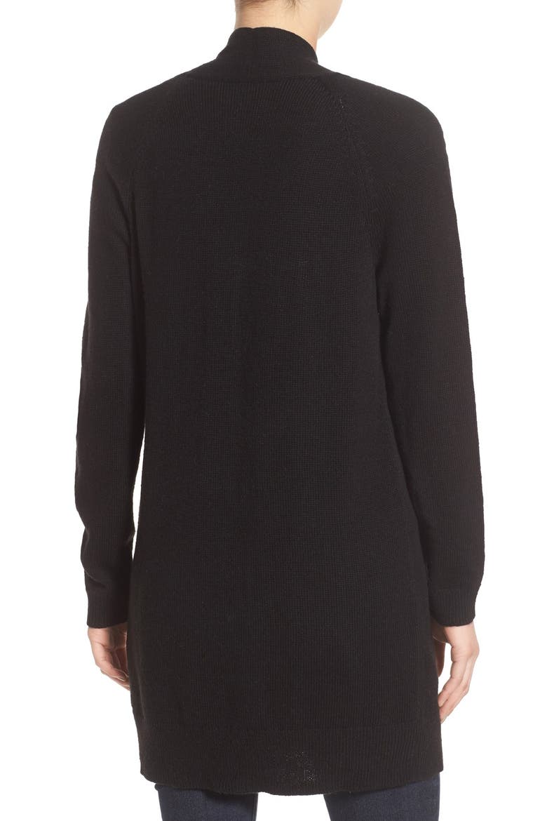 Open Front Cardigan, Alternate, color, BLACK