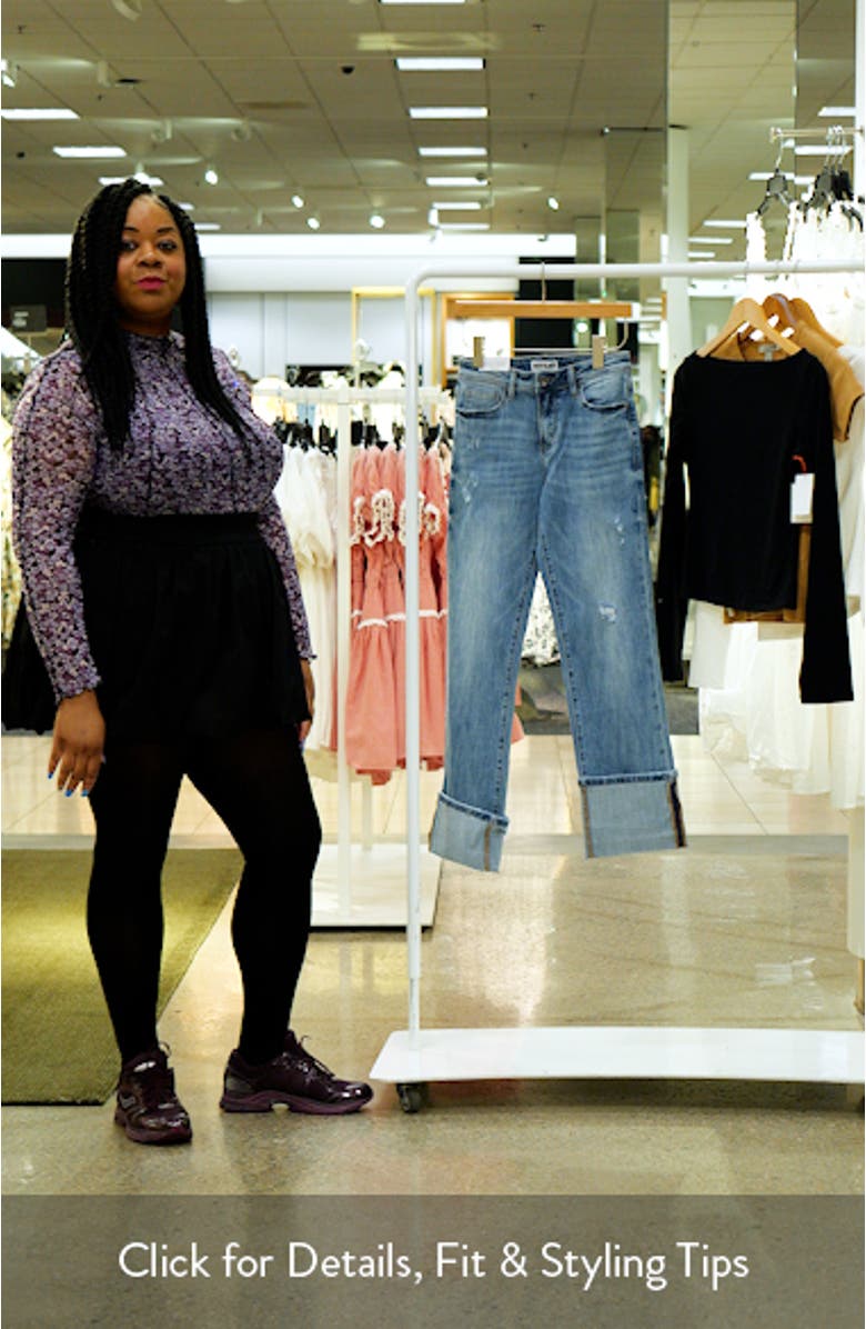 Flora Deep Cuff Straight Jeans, sales video thumbnail