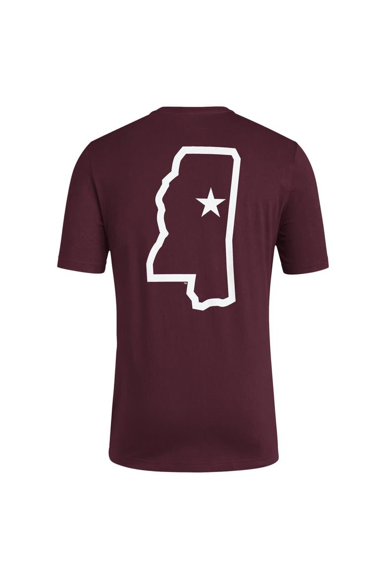 Men's adidas Maroon Mississippi State Bulldogs Reverse Retro Baseball 2 Hit T-Shirt, Alternate, color, Maroon