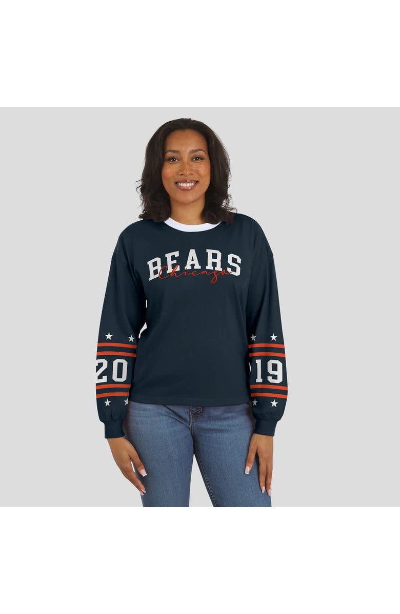 WEAR by Erin Andrews Women's WEAR by Erin Andrews Navy Chicago Bears Sport Long-Sleeve T-Shirt, Alternate, color, Navy