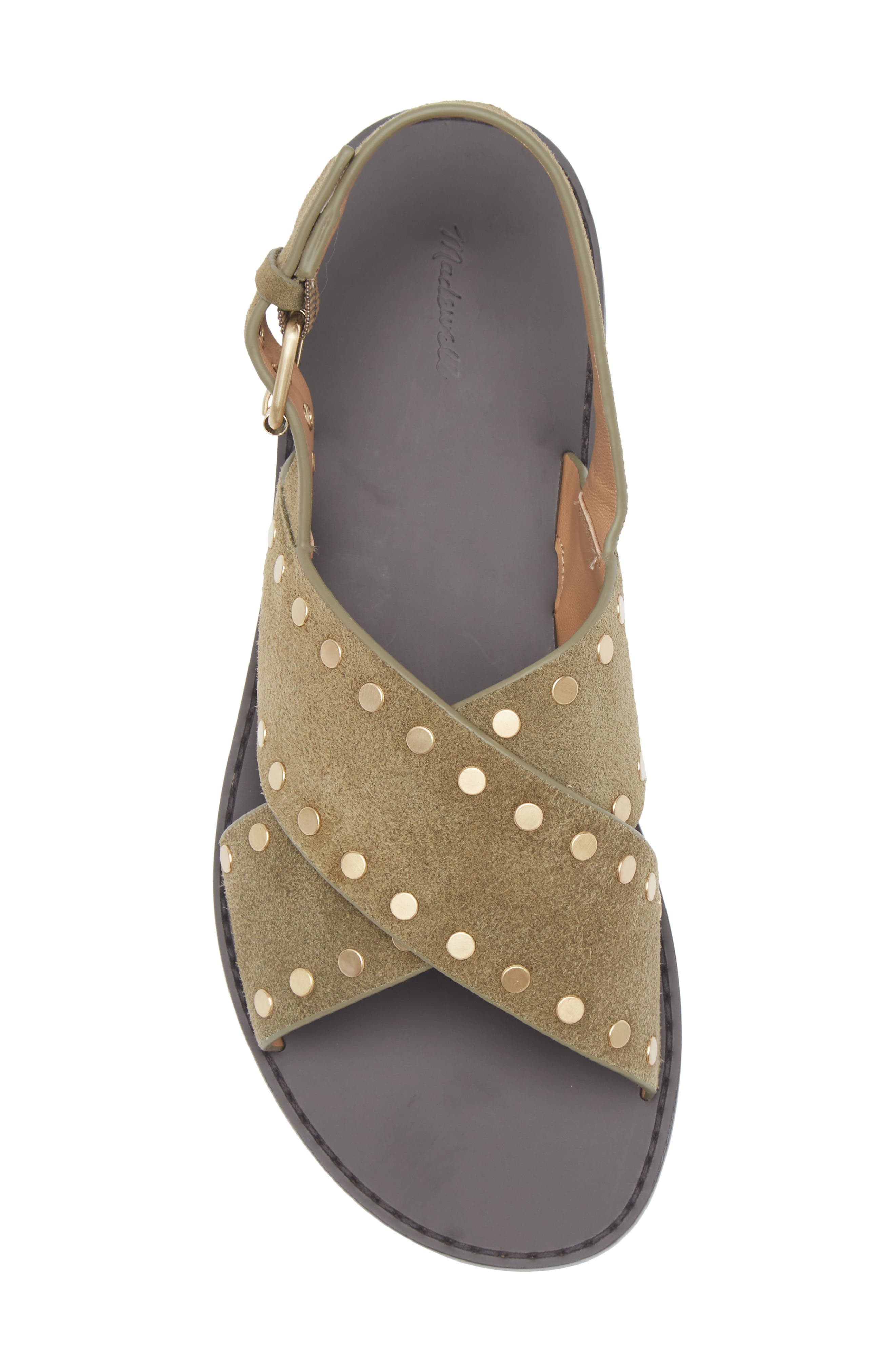 The Tuley Crossover Sandal, Alternate, color, AGED OLIVE