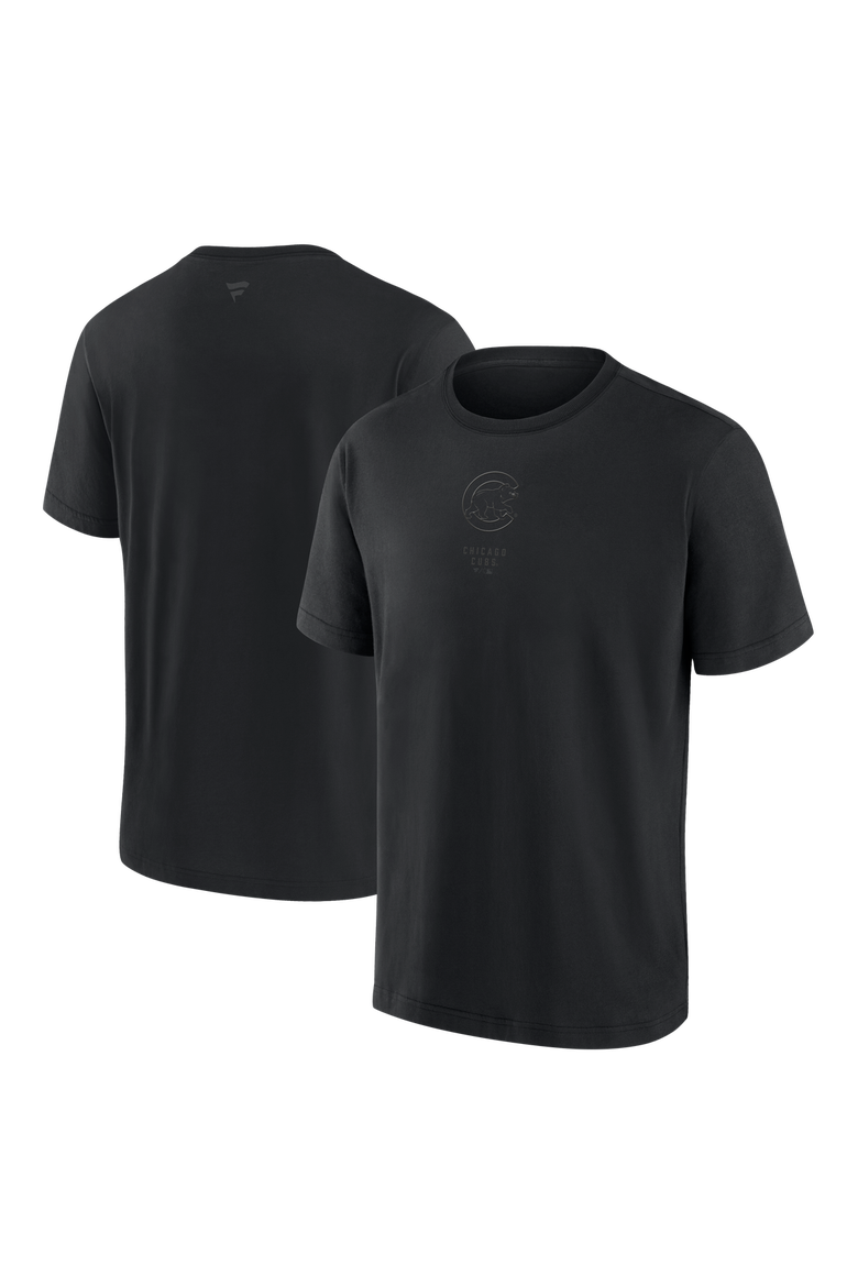 Men's Fanatics Chicago Cubs Black Out Heavyweight T-Shirt, Main, color, Black