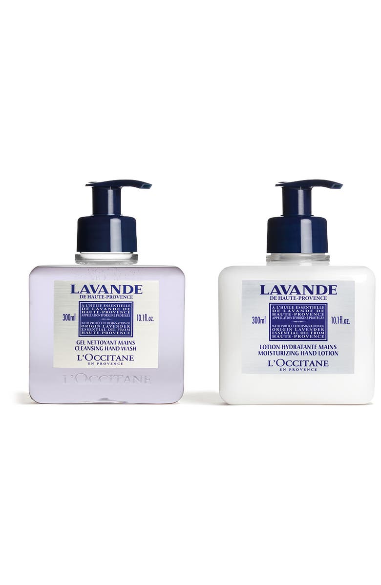 L'Occitane Full Size Lavender Hand Wash & Hand Lotion Set $53 Value, Main, color, 