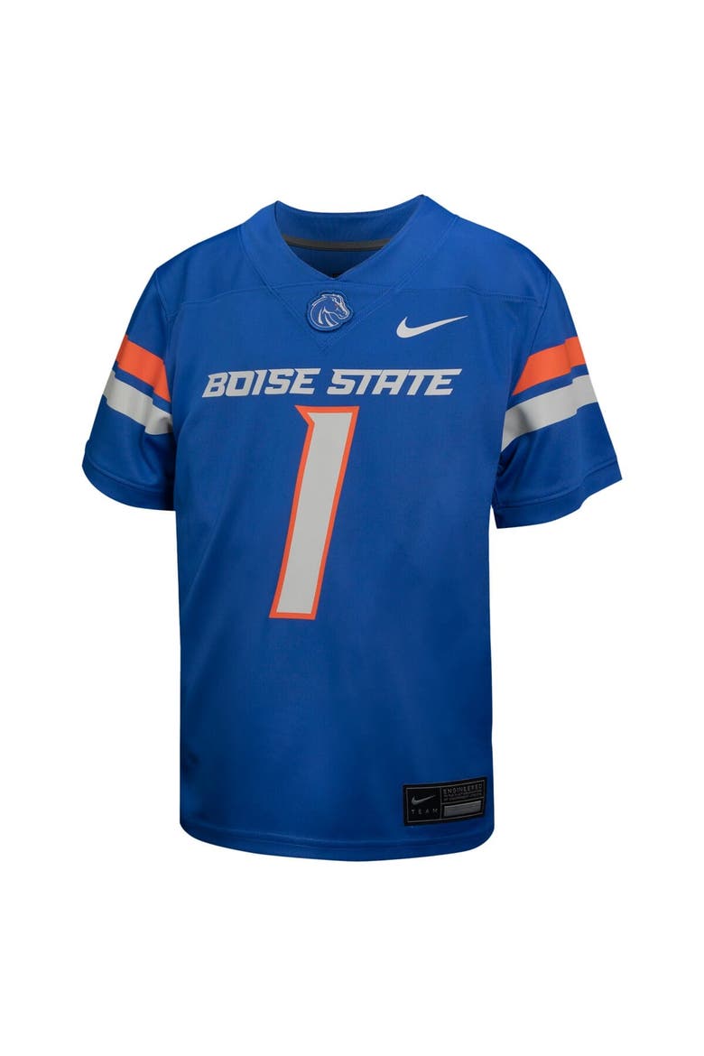 Youth Nike #1 Royal Boise State Broncos Untouchable Football Jersey, Alternate, color, Royal