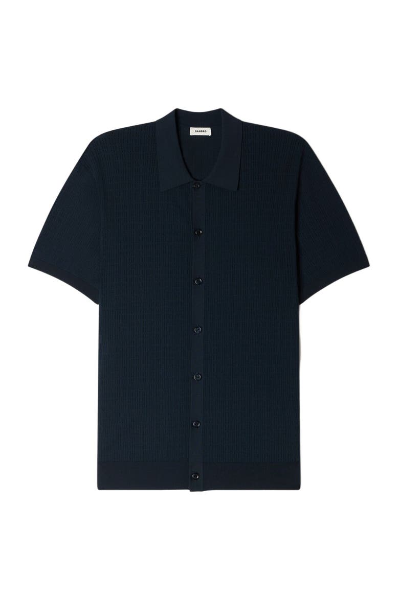 Openwork shirt, Alternate, color, Navy blue