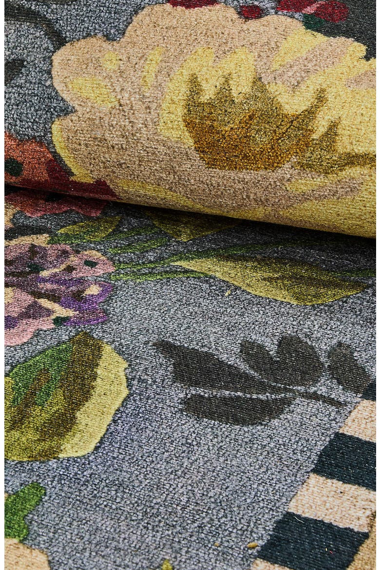 Tudor Rose Washable Rug, Alternate, color, BLUE MULTI