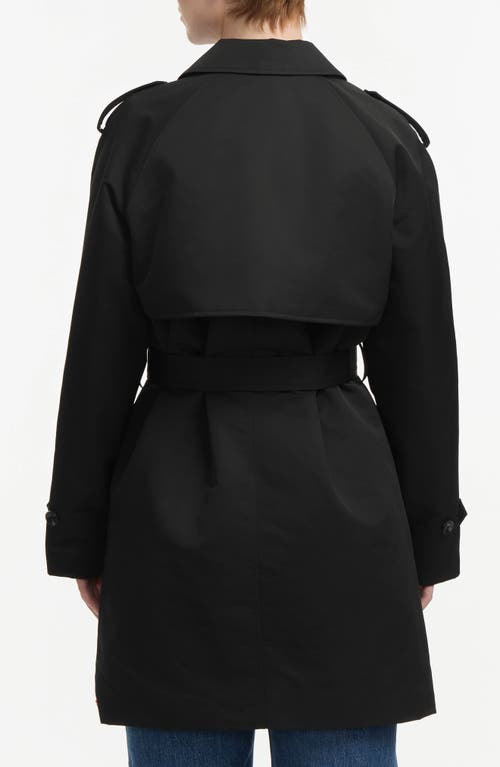 Hunter Stacy Water Resistant Gabardine Trench Coat In Black