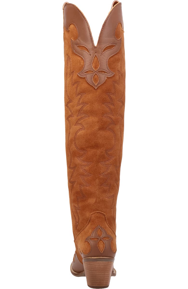 Dingo Drama Queen Over the Knee Western Boot, Alternate, color, Camel