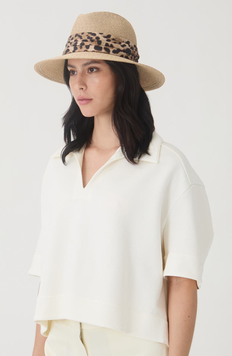 Eugenia Kim Courtney UPF 25+ Packable Straw Fedora, Alternate, color, Sand