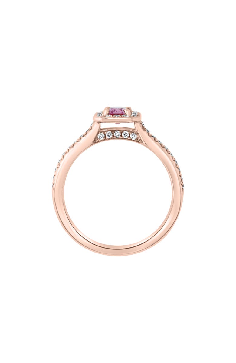 EFFY 14K Rose Gold Pink Sapphire & Diamond Halo Ring - 0.28ct., Alternate, color,