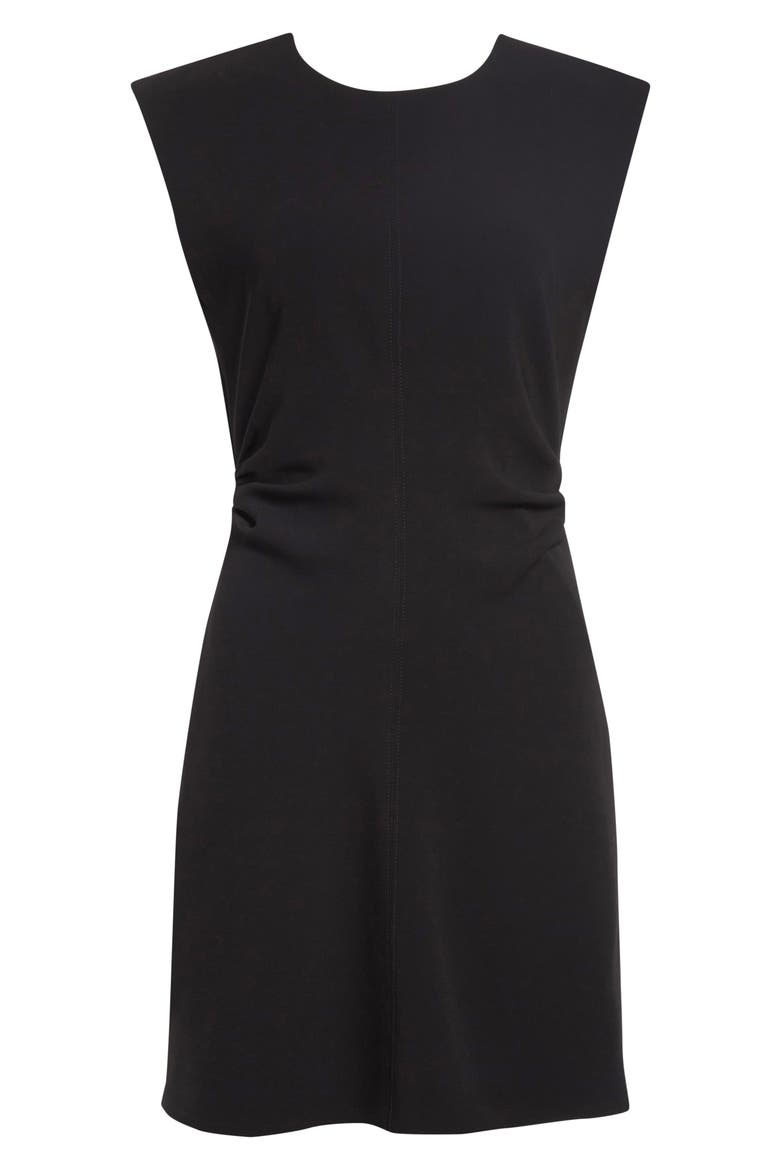 Imara Ruched Sleeveless Minidress, Alternate, color, BLACK