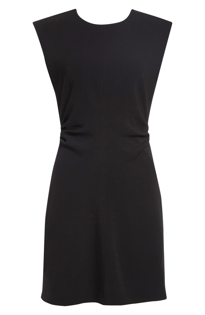 Veronica Beard Imara Ruched Sleeveless Minidress, Alternate, color, Black