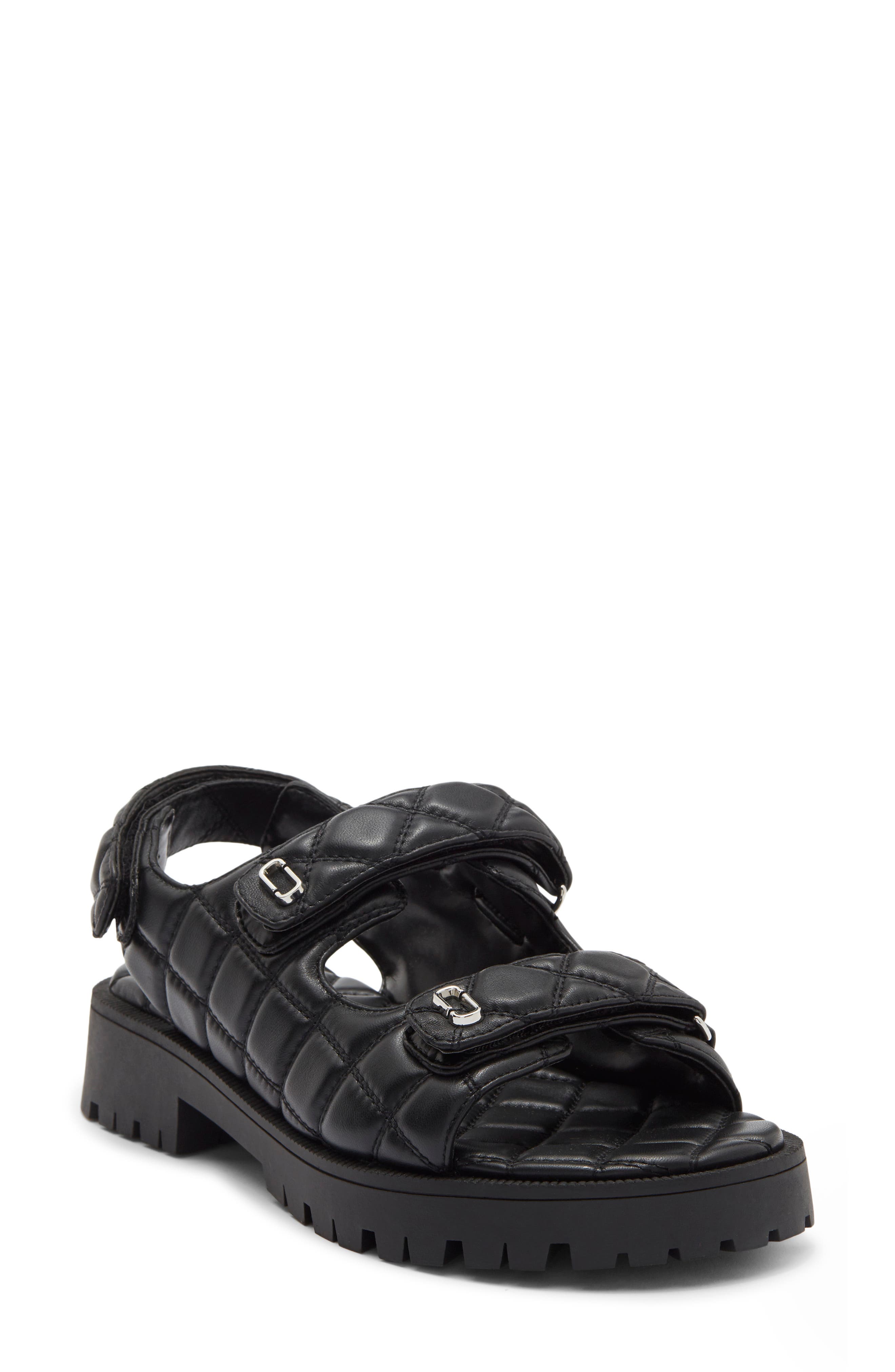 'J' Quilted Sandal