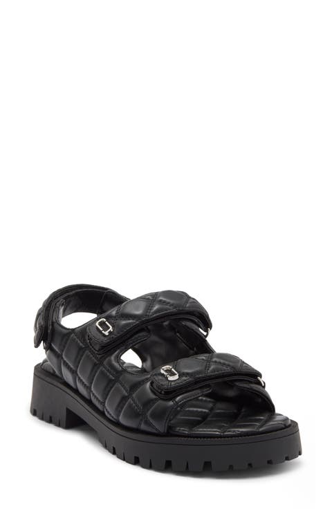'J' Quilted Sandal