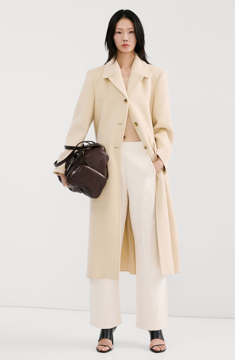 MANGO Elastic Waist Cotton Pants, Alternate, color, 