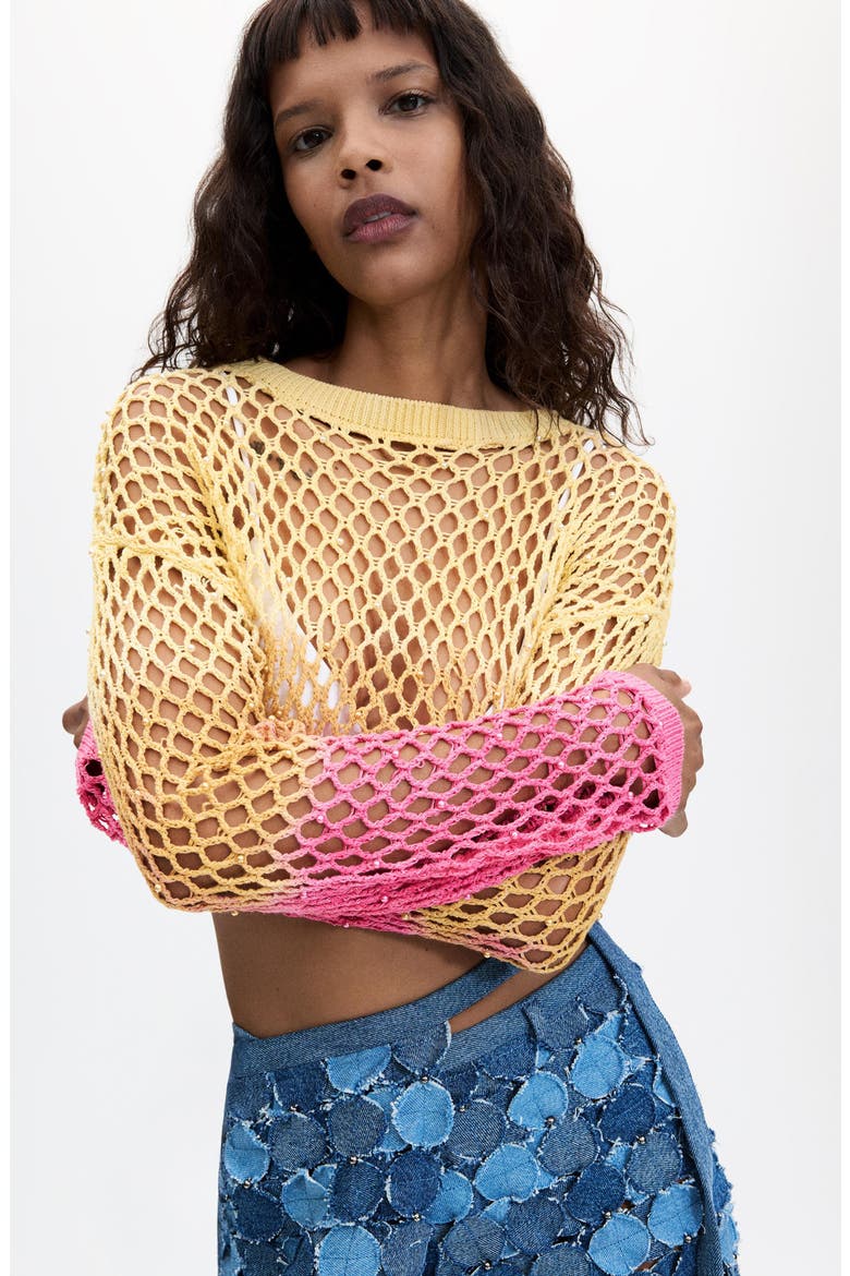 Open Stitch Ombre Pullover, Alternate, color, MULTI