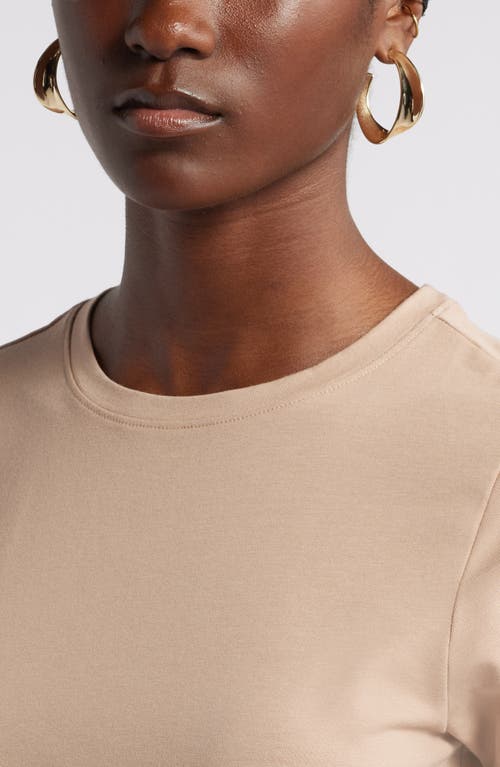 Nordstrom Pima Cotton Blend Crewneck T-shirt In Neutral
