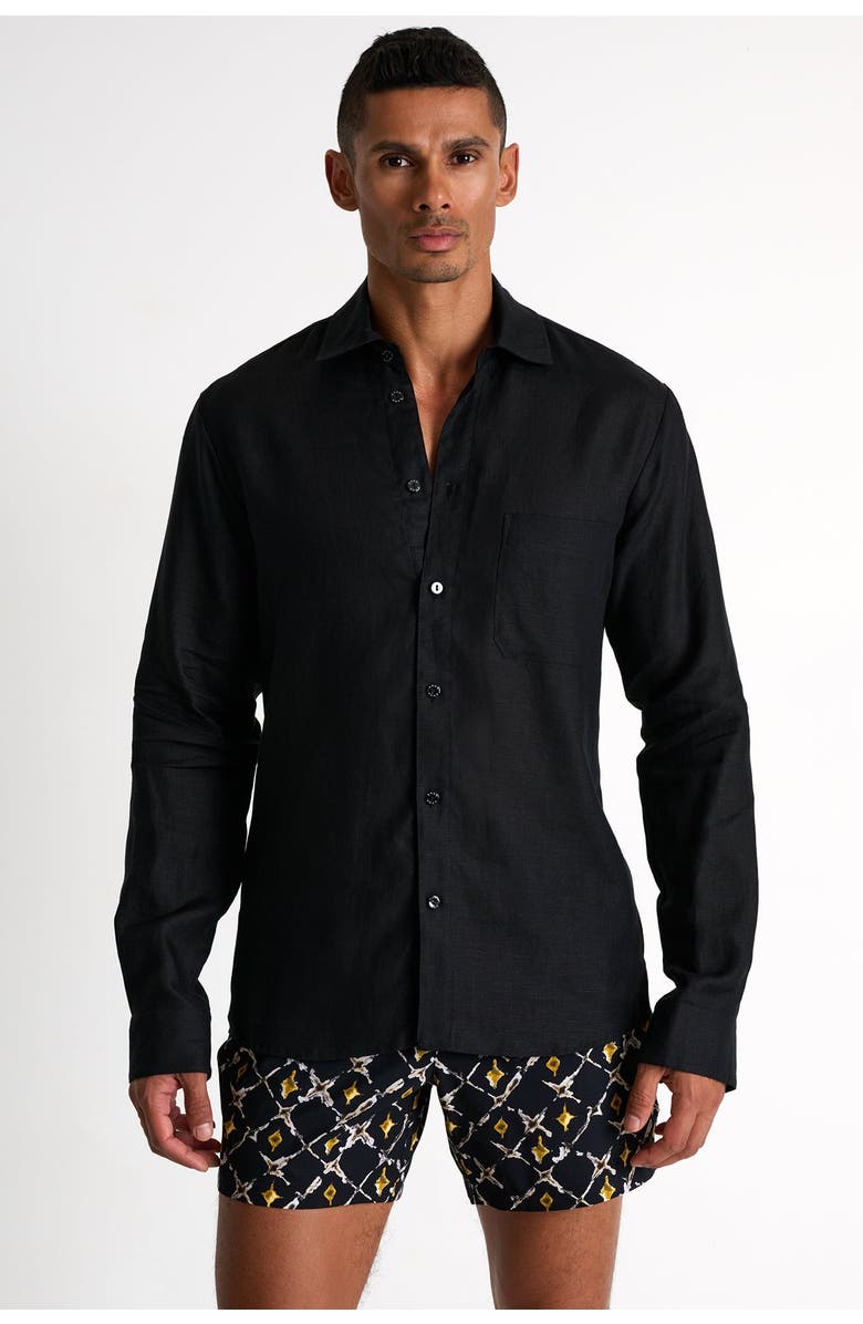 SHAN Classic fit stretch swim trunks, Alternate, color,