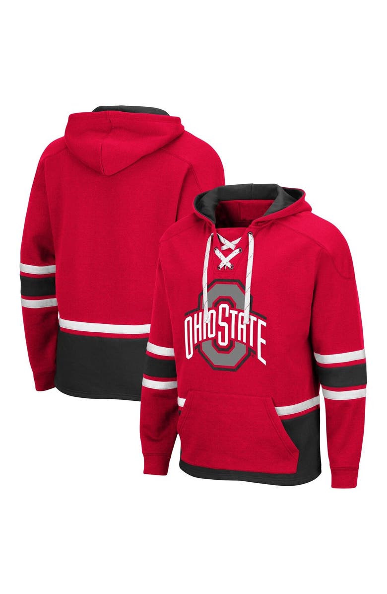 COLOSSEUM Men's Colosseum Scarlet Ohio State Buckeyes Lace Up 3.0 Pullover Hoodie, Main, color, Scarlet