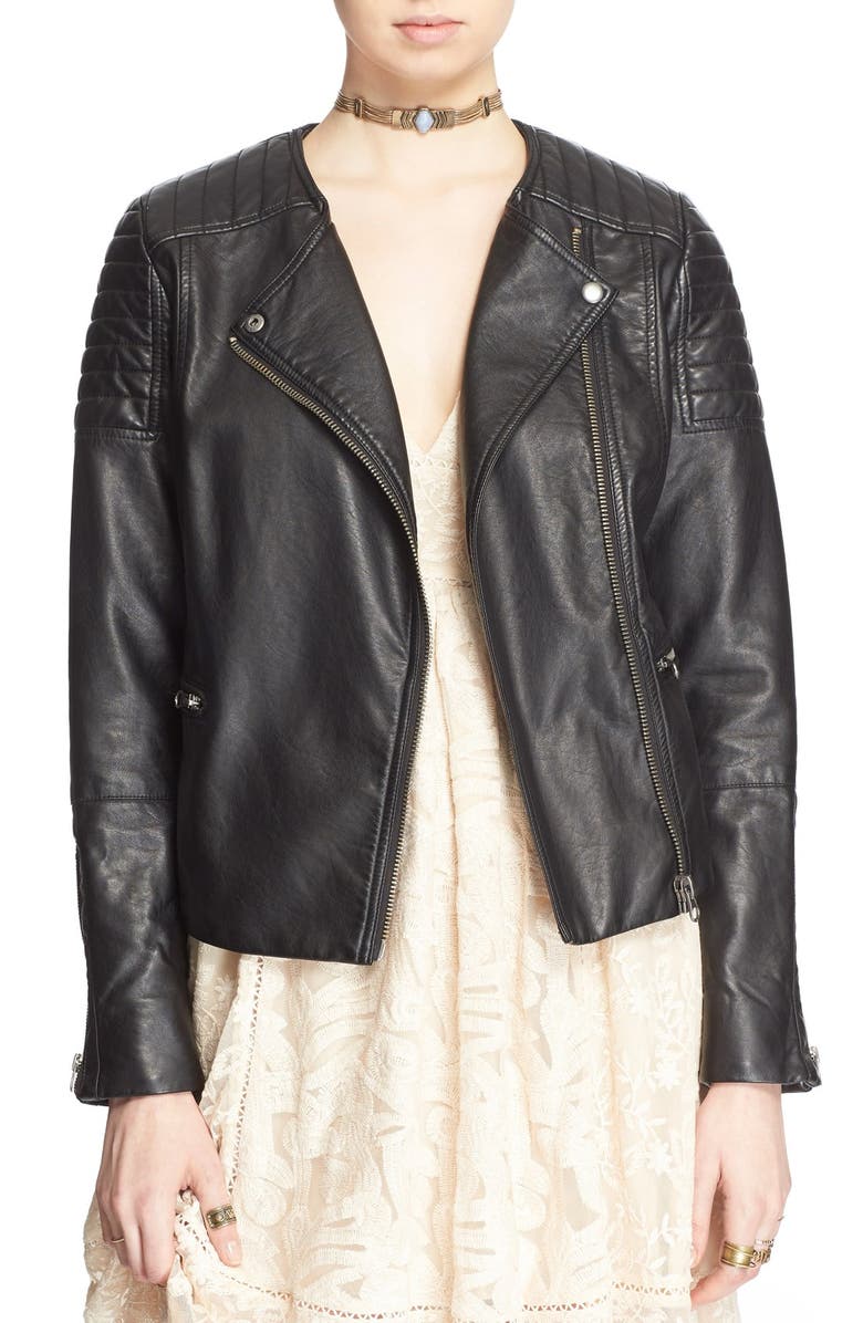 Free People 'Exclusive' Faux Leather Jacket, Main, color,
