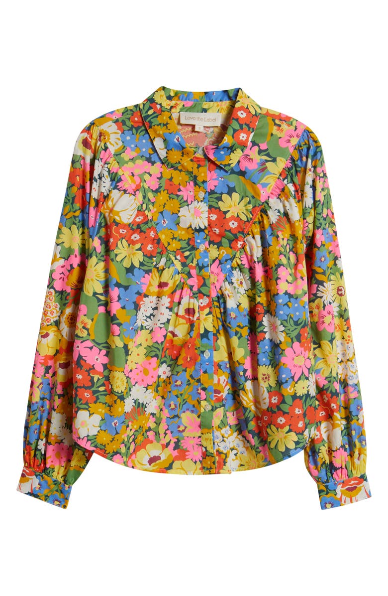 LOVE THE LABEL Sebali Floral Print Shirt, Alternate, color, 