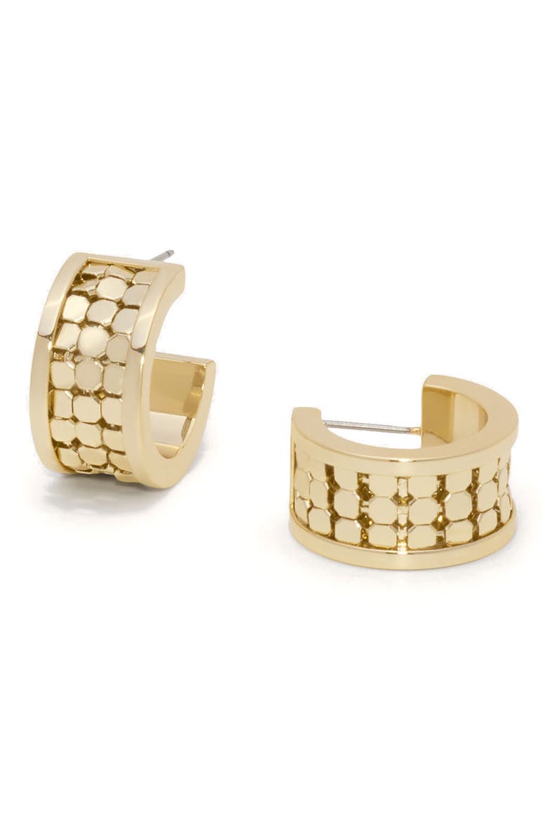 Nora Huggie Hoop Earrings, Alternate, color, GOLD