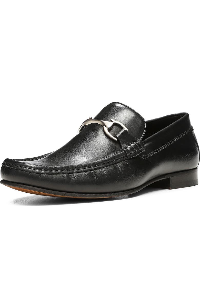 Donald Pliner Leather Bit Loafer, Alternate, color, Black