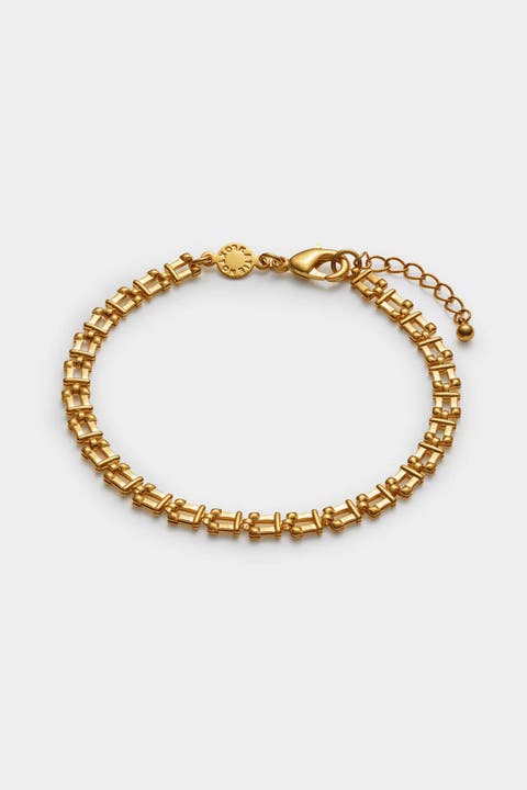 Grecian Waterproof Gold Link Bracelet