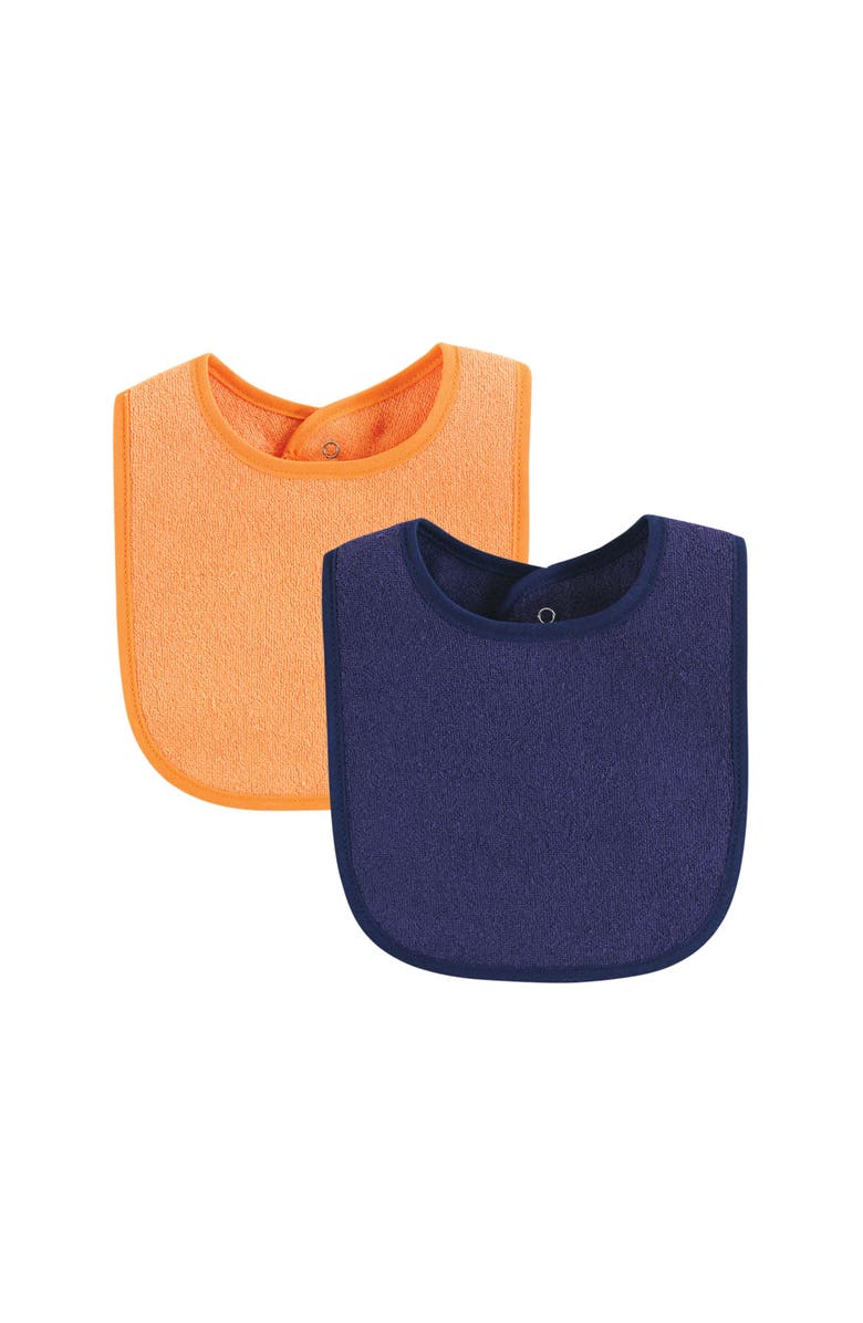 Hudson Baby Youngster's Dribble Catcher with Moisture-Resistant Layer, Alternate, color, Blue Orange