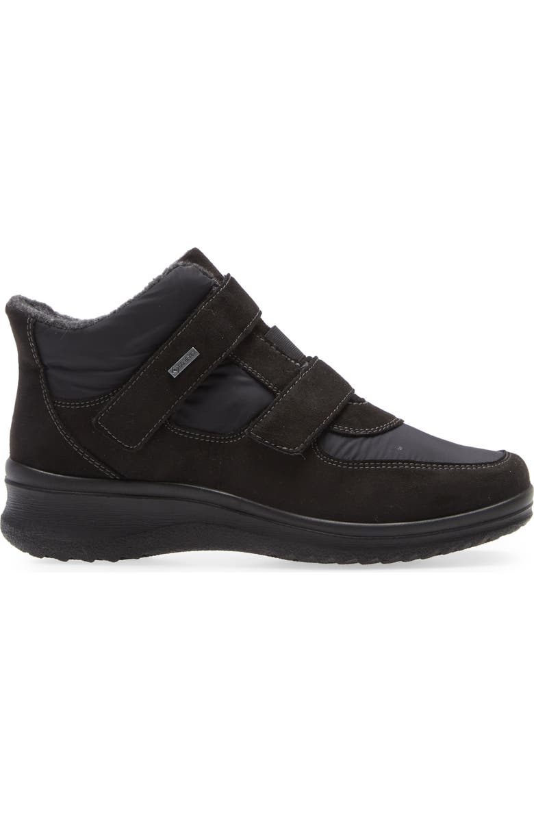 ara Marion Faux Fur Waterproof Gore-Tex<sup>®</sup> Sneaker, Alternate, color, Black